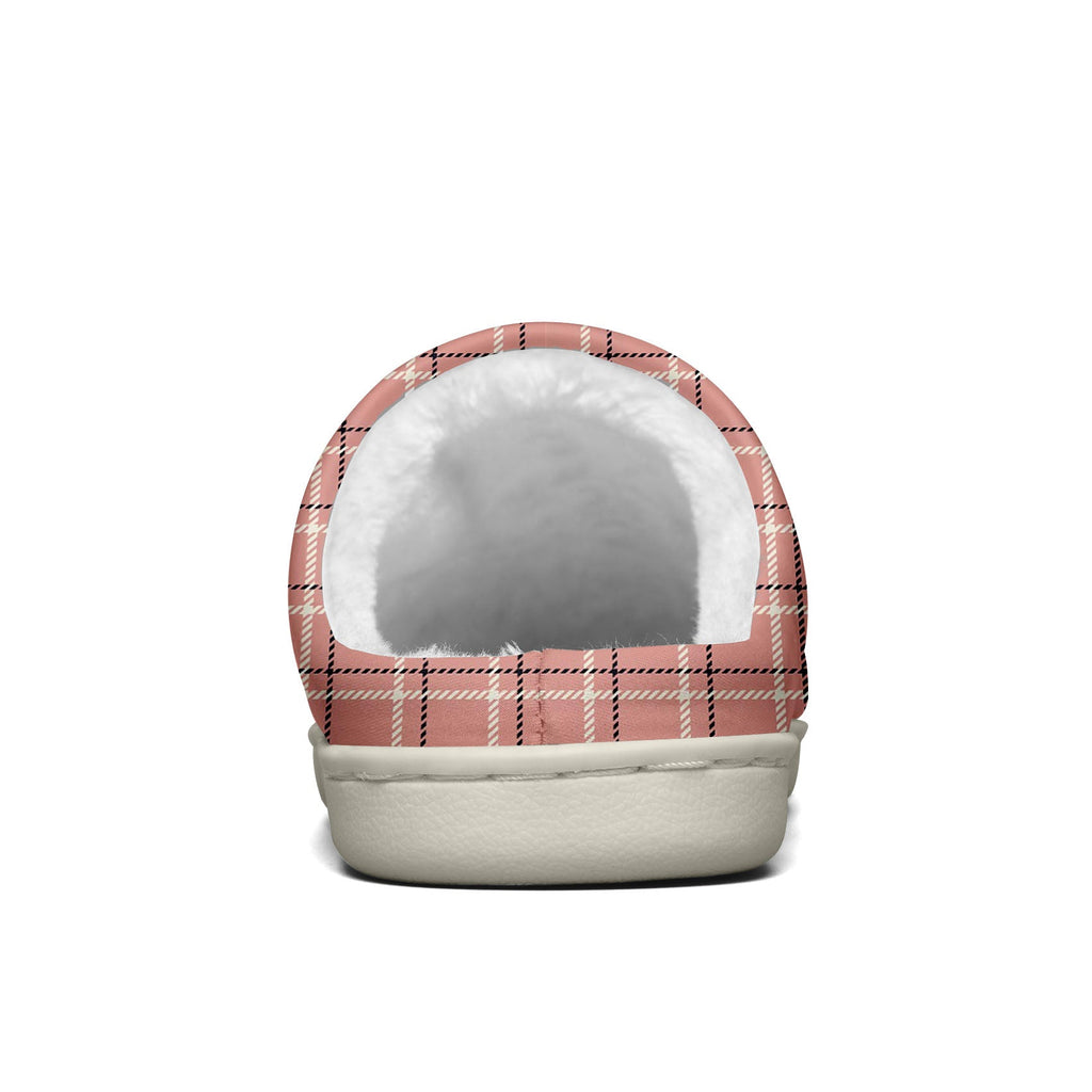 Custom Your Own Personalized Cotton Slippers for Dog Cat Lover Add Any Text Photoes Pink  Lattice enthsush