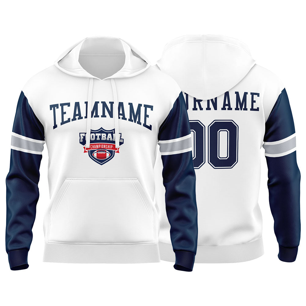 Custom Sweatshirt Hoodie For Men Women Girl Boy Print Your Logo Name Number White&Navy&Gray enthsush