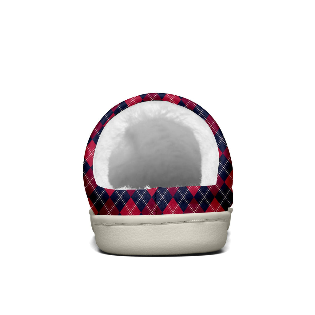 Custom Your Own Personalized Cotton Slippers for Dog Cat Lover Add Any Text Photoes Pink&Navy Diamond enthsush