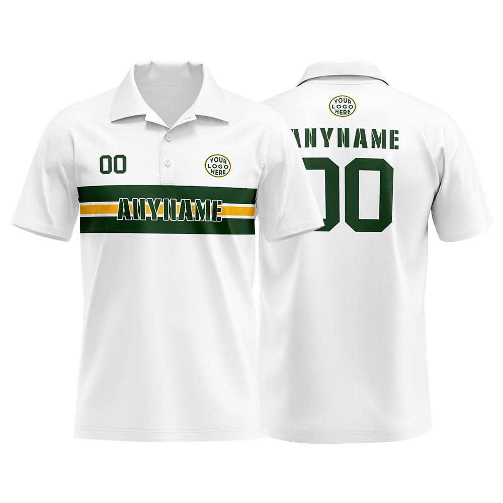 Custom Football Polo Shirts  for Men, Women, and Kids Add Your Unique Logo&Text&Number Green Bay enthsush