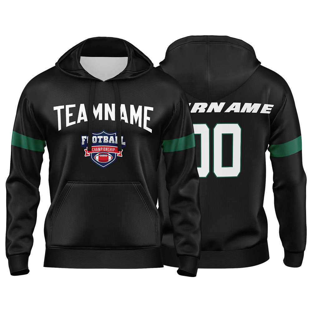 Custom Sweatshirt Hoodie For Men Women Girl Boy Print Your Logo Name Number Black&Green&White enthsush