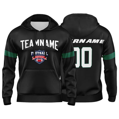 Custom Sweatshirt Hoodie For Men Women Girl Boy Print Your Logo Name Number Black&Green&White enthsush