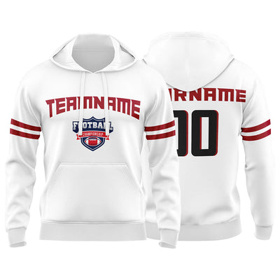 Custom Sweatshirt Hoodie For Men Women Girl Boy Print Your Logo Name Number White&Red&Black enthsush