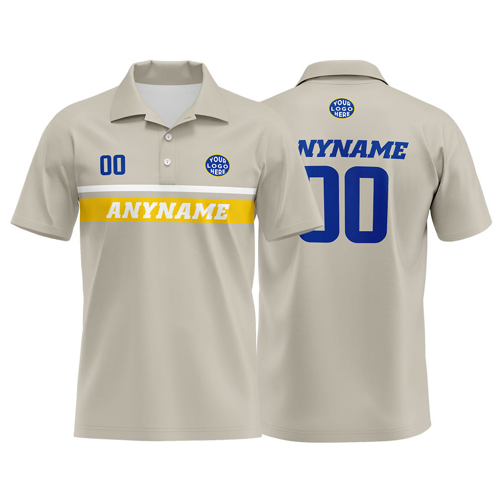 Custom Football Polo Shirts  for Men, Women, and Kids Add Your Unique Logo&Text&Number Los Angeles enthsush