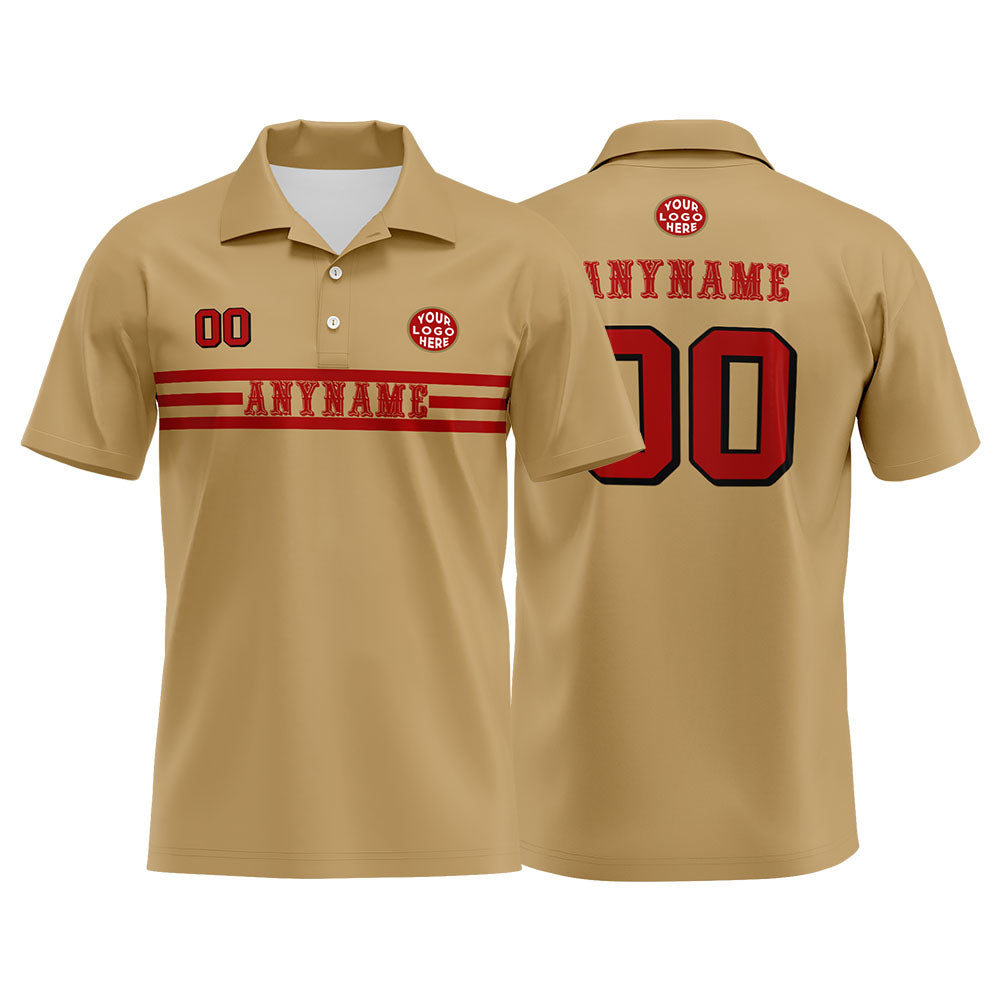 Custom Football Polo Shirts  for Men, Women, and Kids Add Your Unique Logo&Text&Number San Francisco enthsush
