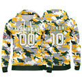 Custom Sweatshirt Hoodie For Man Woman Girl Boy Print Your Logo Name Number Dark Green&Yellow enthsush