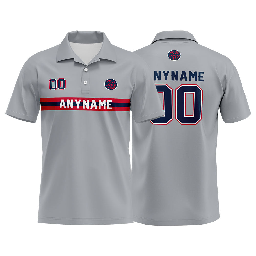 Custom Football Polo Shirts  for Men, Women, and Kids Add Your Unique Logo&Text&Number New England enthsush