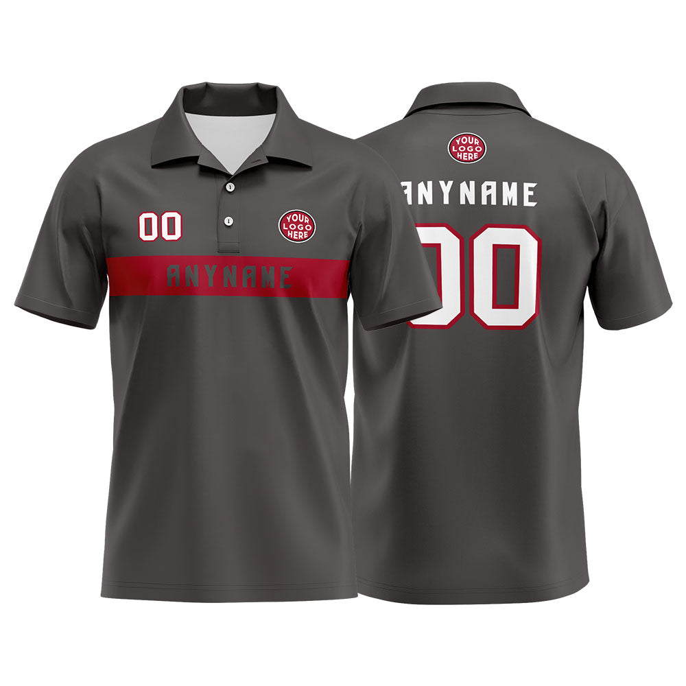Custom Football Polo Shirts  for Men, Women, and Kids Add Your Unique Logo&Text&Number Tampa Bay enthsush