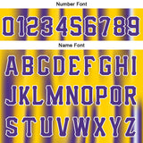 Custom Reversible Basketball Suit for Adults and Kids Personalized Jersey Yellow&Purple