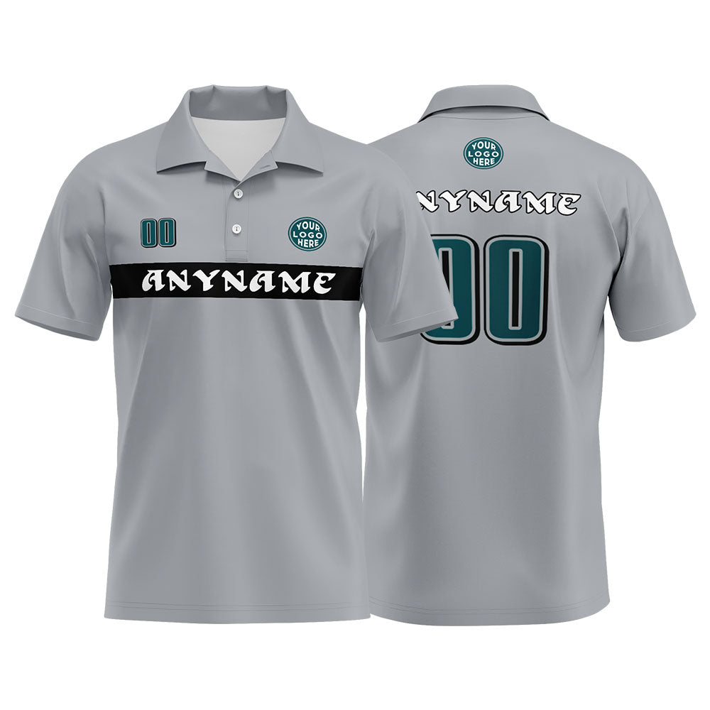 Custom Football Polo Shirts  for Men, Women, and Kids Add Your Unique Logo&Text&Number Pittsburgh enthsush