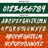 Custom Reversible Basketball Suit for Adults and Kids Personalized Jersey Flaw-Green&Orange
