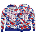 Custom Sweatshirt Hoodie For Men Women Girl Boy Print Your Logo Name Number Red&Royal enthsush