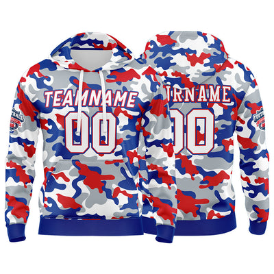 Custom Sweatshirt Hoodie For Men Women Girl Boy Print Your Logo Name Number Red&Royal enthsush