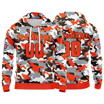 Custom Sweatshirt Hoodie For Men Women Girl Boy Print Your Logo Name Number Orange&Brown enthsush
