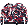 Custom Sweatshirt Hoodie For Men Women Girl Boy Print Your Logo Name Number Navy&Red enthsush
