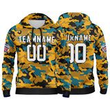 Custom Sweatshirt Hoodie For Men Women Girl Boy Print Your Logo Name Number Teal&Gold