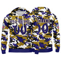 Custom Sweatshirt Hoodie For Men Women Girl Boy Print Your Logo Name Number Purple&Gold enthsush