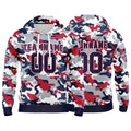Custom Sweatshirt Hoodie For Men Women Girl Boy Print Your Logo Name Number Red&Navy enthsush