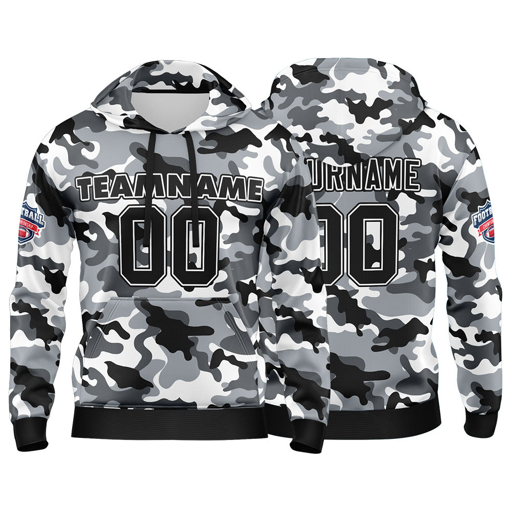 Custom Sweatshirt Hoodie For Man Woman Girl Boy Print Your Logo Name Number Black&Gray enthsush