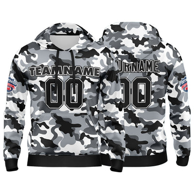 Custom Sweatshirt Hoodie For Man Woman Girl Boy Print Your Logo Name Number Black&Gray enthsush