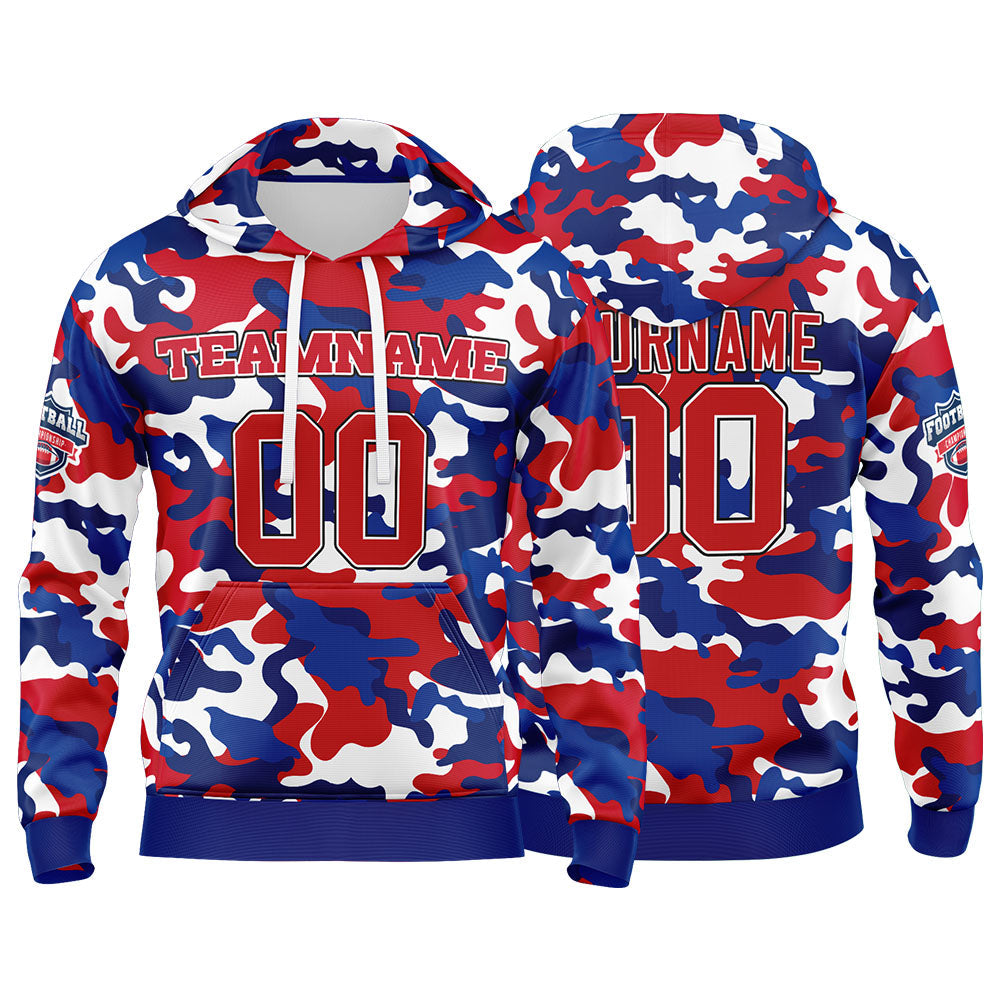 Custom Sweatshirt Hoodie For Men Women Girl Boy Print Your Logo Name Number Royal&Red enthsush