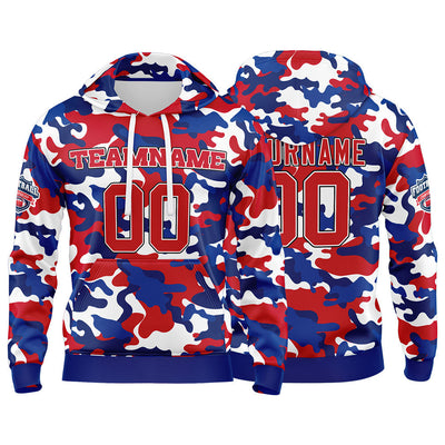Custom Sweatshirt Hoodie For Men Women Girl Boy Print Your Logo Name Number Royal&Red enthsush
